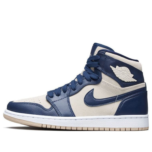 (WMNS) Air Jordan 1 High 'Navy Cream'  AQ9131-401 Classic Sneakers